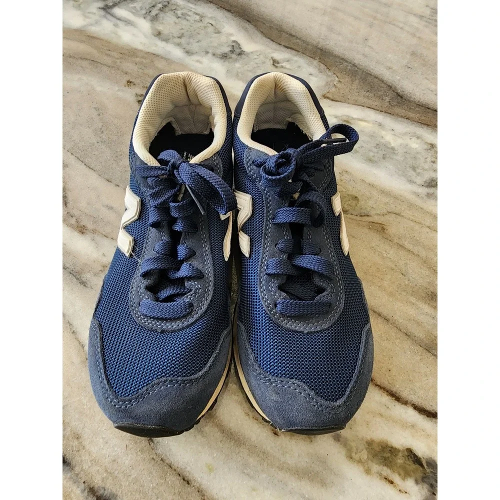 New Balance 515 Kids Youth Navy Blue White Suede Mesh‎ Sneakers